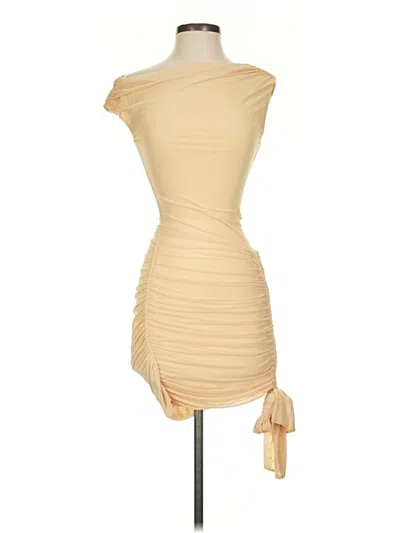 Pre-owned White Fox Cocktail Dress In Tan