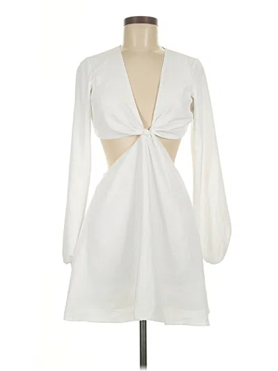Pre-owned White Fox Cocktail Dress In White