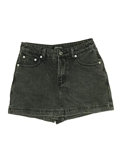 Pre-owned White Fox Denim Shorts In Green