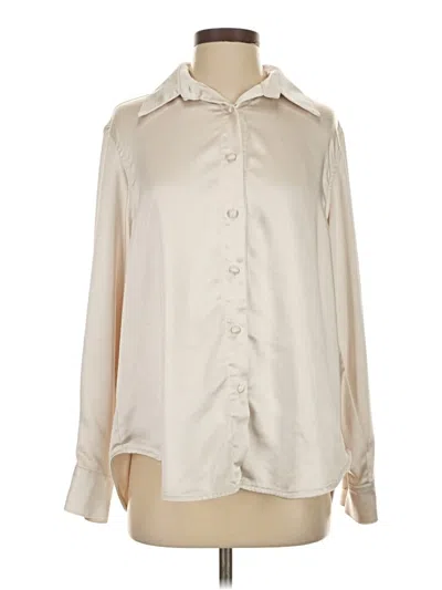 Pre-owned White Fox Long Sleeve Blouse In White
