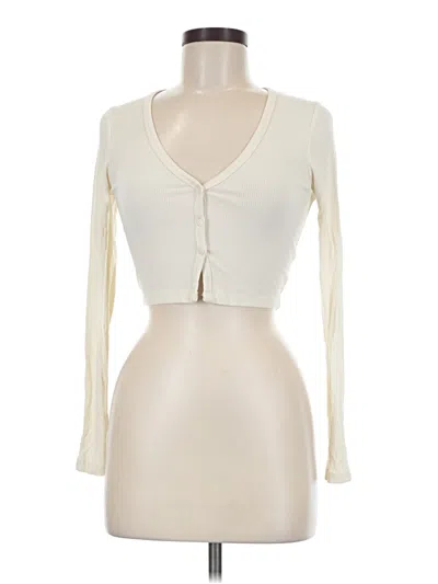 Pre-owned White Fox Long Sleeve Top Ivory Sweetheart Neckline Tops