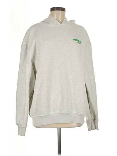 Pre-owned White Fox Pullover Hoodie In Silver