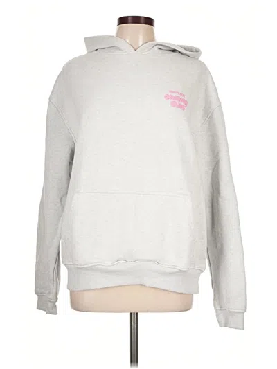 Pre-owned White Fox Pullover Hoodie In Silver