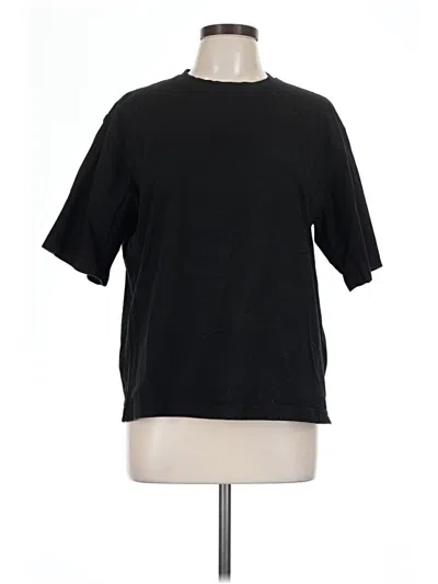 Pre-owned White Fox Short Sleeve T-shirt In Black