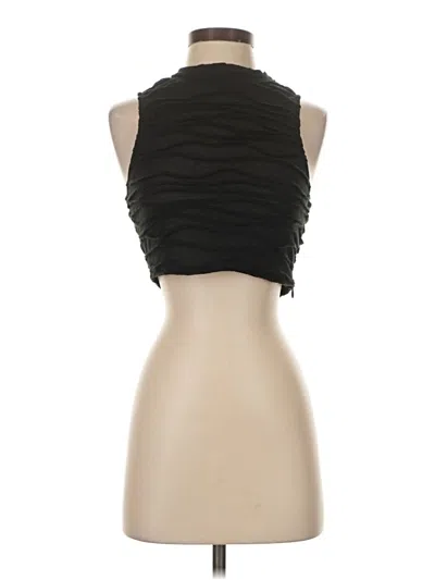 Pre-owned White Fox Sleeveless Blouse In Black