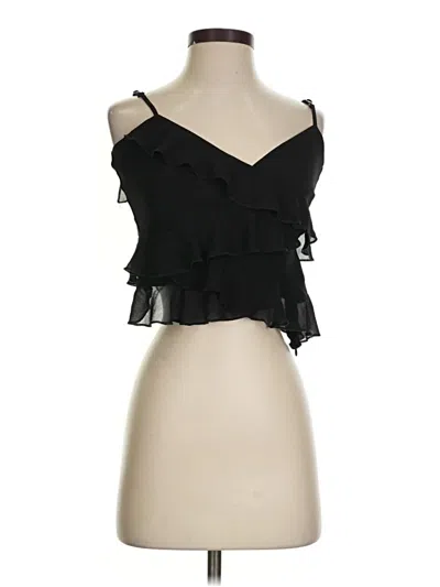 Pre-owned White Fox Sleeveless Blouse In Black