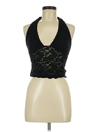 Pre-owned White Fox Sleeveless Blouse In Black