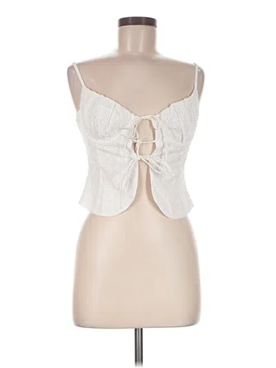 Pre-owned White Fox Sleeveless Blouse In Ivory