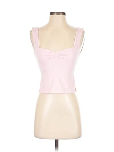 Pre-owned White Fox Sleeveless Top Pink Sweetheart Neckline Tops