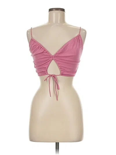 Pre-owned White Fox Sleeveless Top Pink Sweetheart Neckline Tops