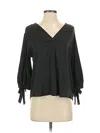 White House Black Market 3/4 Sleeve Blouse In Black