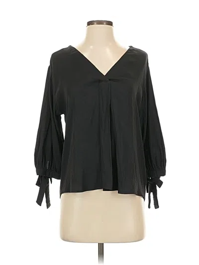 White House Black Market 3/4 Sleeve Blouse In Black