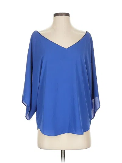 Pre-owned White House Black Market 3/4 Sleeve Blouse In Blue