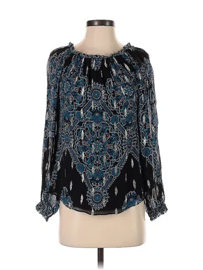 White House Black Market 3/4 Sleeve Blouse In Blue