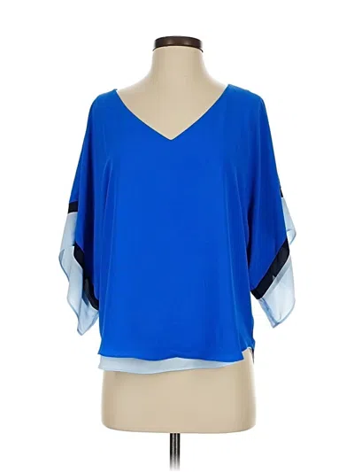 White House Black Market 3/4 Sleeve Blouse In Blue