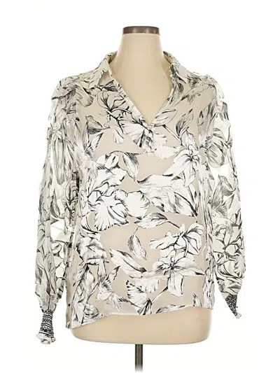 White House Black Market 3/4 Sleeve Blouse In Multi