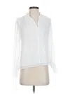White House Black Market 3/4 Sleeve Blouse In White
