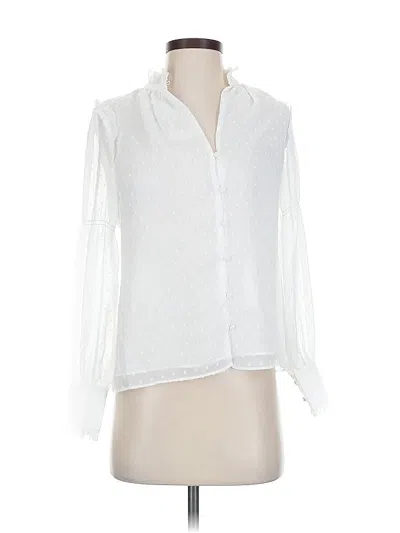 White House Black Market 3/4 Sleeve Blouse In White