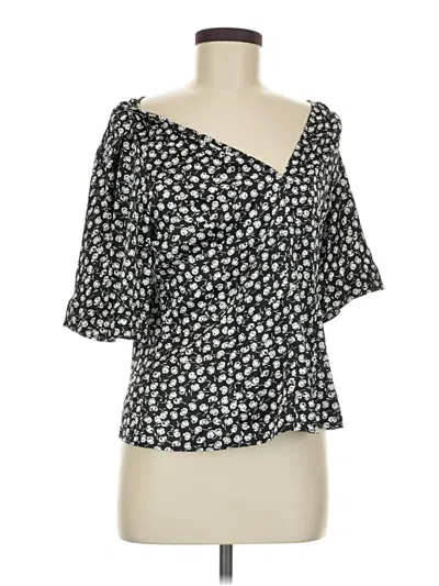 White House Black Market 3/4 Sleeve T-shirt In Black