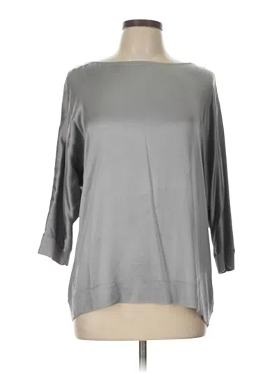 Pre-owned White House Black Market 3/4 Sleeve T-shirt In Silver