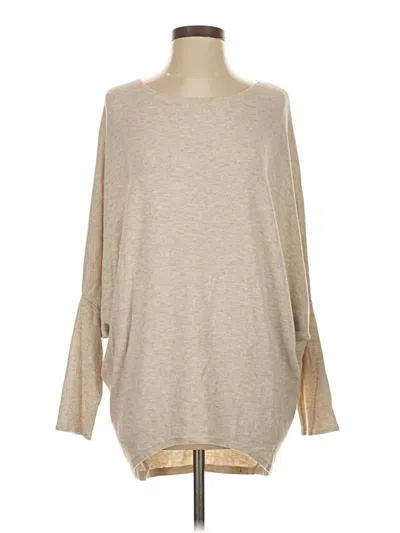 Pre-owned White House Black Market 3/4 Sleeve T-shirt In Tan