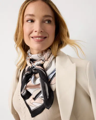 White House Black Market Abstract Print Square Scarf