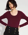 White House Black Market All Ways Stretch Jacquard Scoop Neck Tee