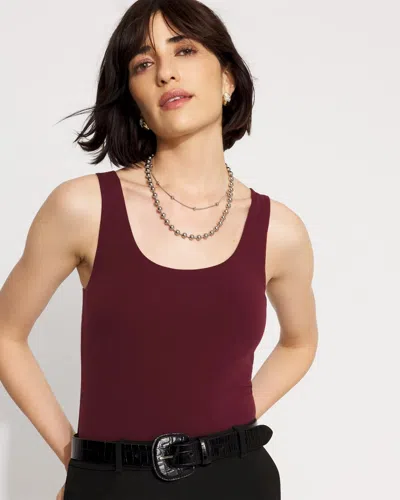 White House Black Market All Ways Stretch Reversible Tank Top In Burgundy
