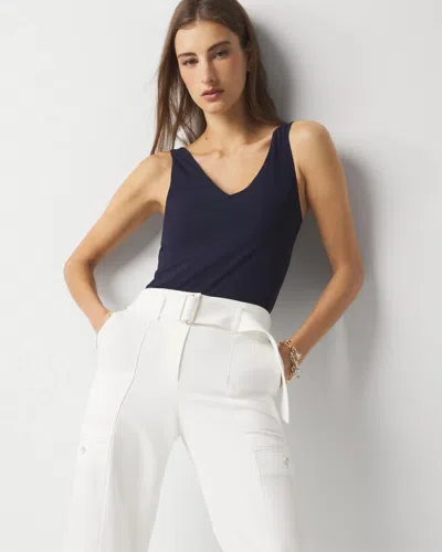 White House Black Market All Ways Stretch Reversible Tank Top In Officer Blue