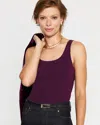 White House Black Market All Ways Stretch Reversible Tank Top In White