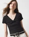 White House Black Market All Ways Stretch Twist Front Tee