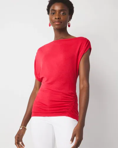 White House Black Market Asymmetric Ruched Top