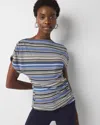 White House Black Market Asymmetric Ruched Top In Hillary Stp Brilliant Blu