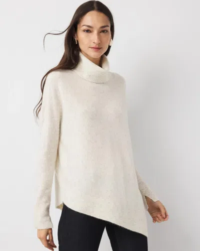 White House Black Market Asymmetrical Hem Turtleneck Sweater In Multi