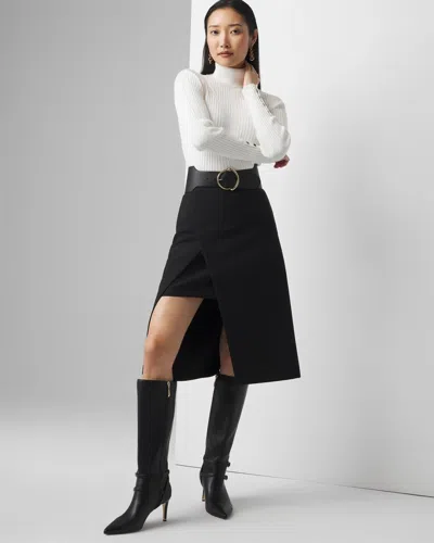 White House Black Market Asymmetrical Pencil Skirt In Black