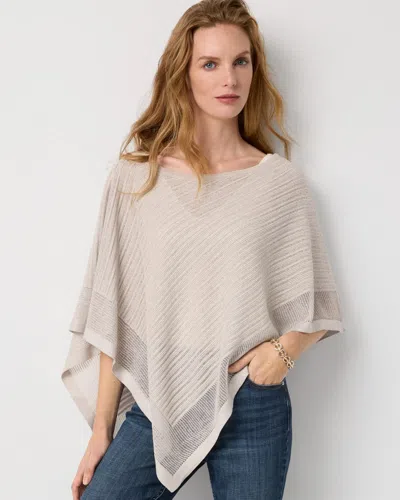 White House Black Market Asymmetrical Poncho In Neutral