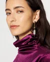 White House Black Market Ball Chain + Pave Earrings |  In Multi