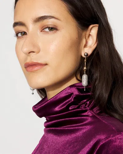 White House Black Market Ball Chain + Pave Earrings |  In Multi