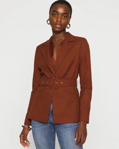 White House Black Market Belted Blazer In Brown
