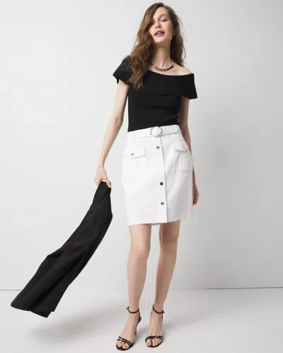 White House Black Market Belted Cargo Mini Skirt