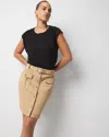 White House Black Market Belted Cargo Mini Skirt In Neutral