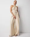 White House Black Market Belted Halter Jumpsuit