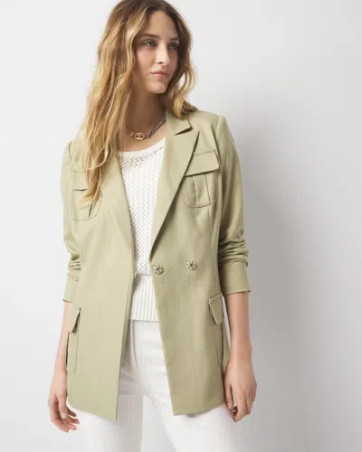 White House Black Market Belted Safari Jacket In Elm