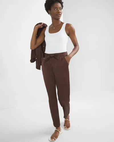 White House Black Market Belted Utility Straight Crop Pants In Rocky Cliff