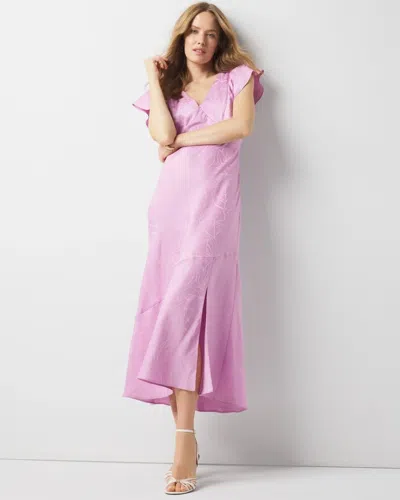 White House Black Market Bias Cut Satin Slip Dress In Purple