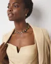 White House Black Market Black Mariner Links & Pave Necklace |  In Black