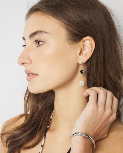 White House Black Market Black + White Linear Earrings |  In Black And White