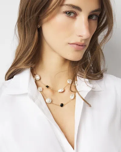 White House Black Market Black + White Single Strand Necklace |  In Black And White
