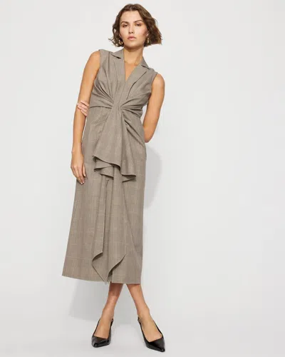 White House Black Market Blazer Faux Wrap Midi Dress In Gray