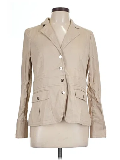 Pre-owned White House Black Market Blazer Jacket In Tan